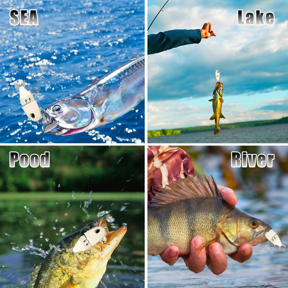 Reinforced metal connectors on the glide bait