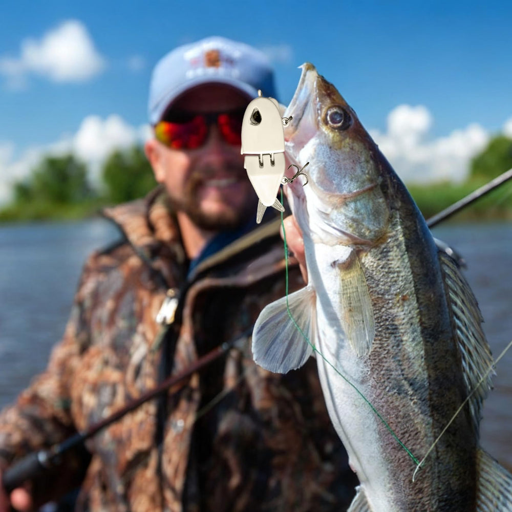 Package includes two mini glide baits in white color