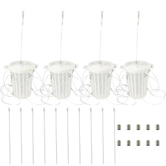 Ajqxh 4Pack Crab Snare Traps with 8 loops, assembled and ready for crabbing.