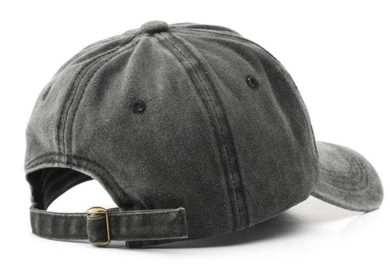 Ajux Vintage Distressed Hat cotton texture close-up highlighting lightweight fabric.