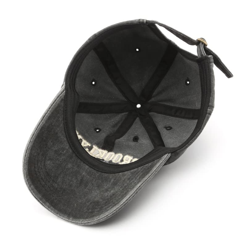 Ajux Vintage Distressed Hat worn on head for casual daily style.