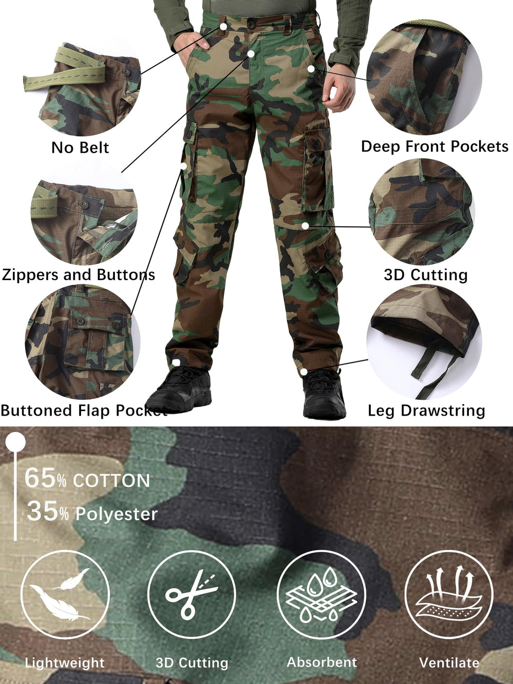AK-TAC Cargo Work Pants back-pocket view highlights secure essentials storage.