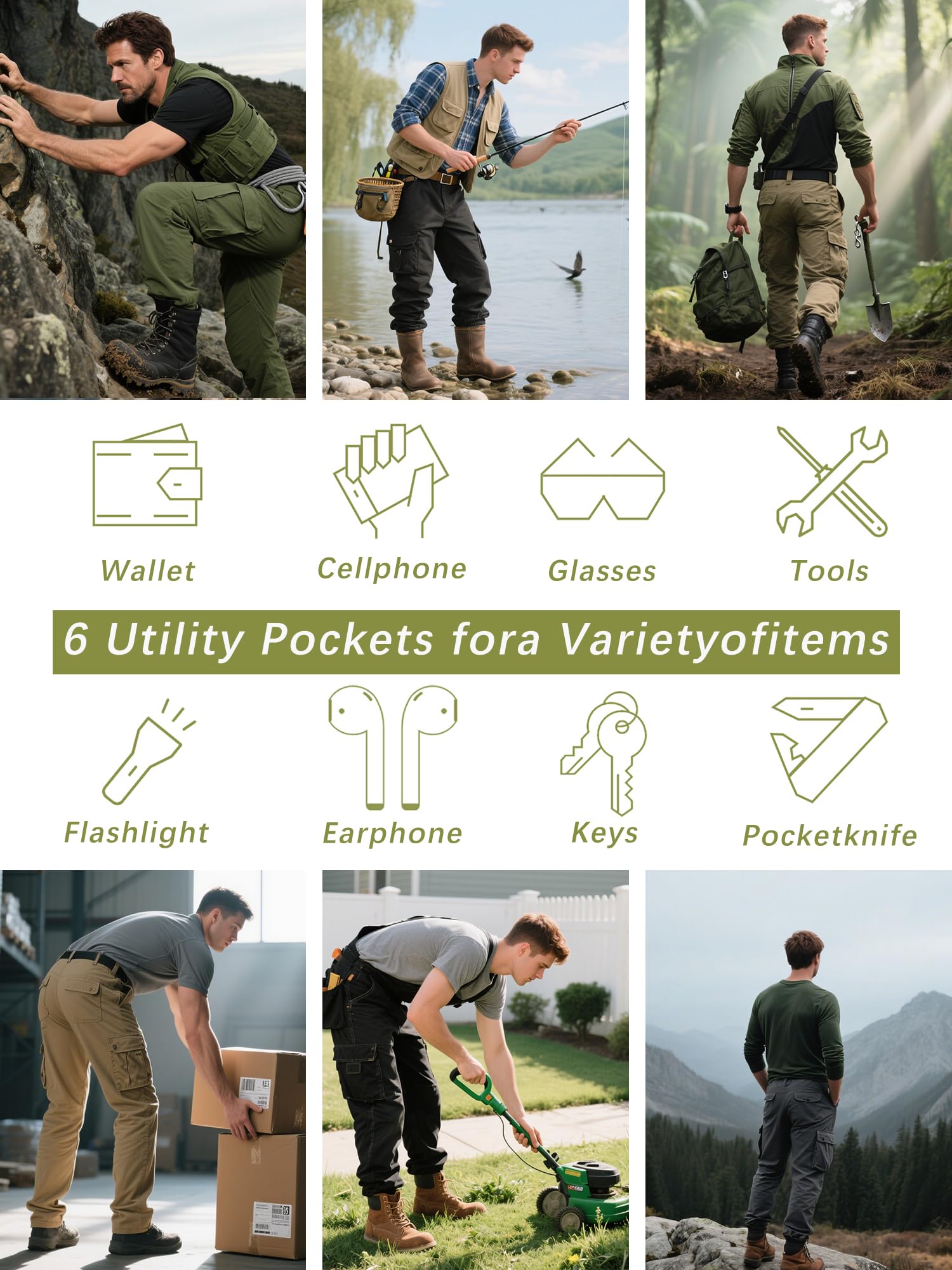 AK-TAC Cargo Work Pants in-action hiking shot shows trail-ready flexibility.