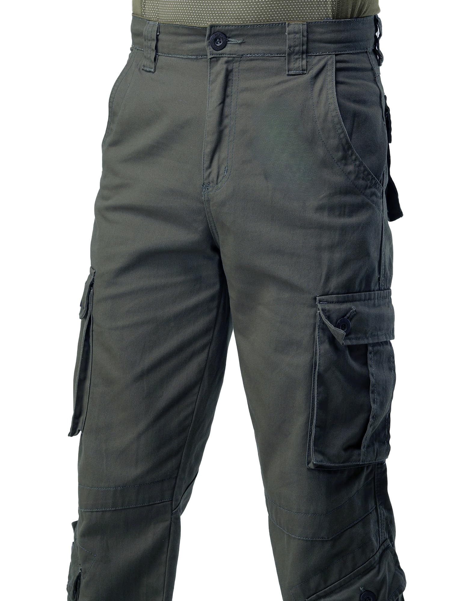 AK-TAC Men's Camo Cargo Pants army-green color enhances outdoor versatility