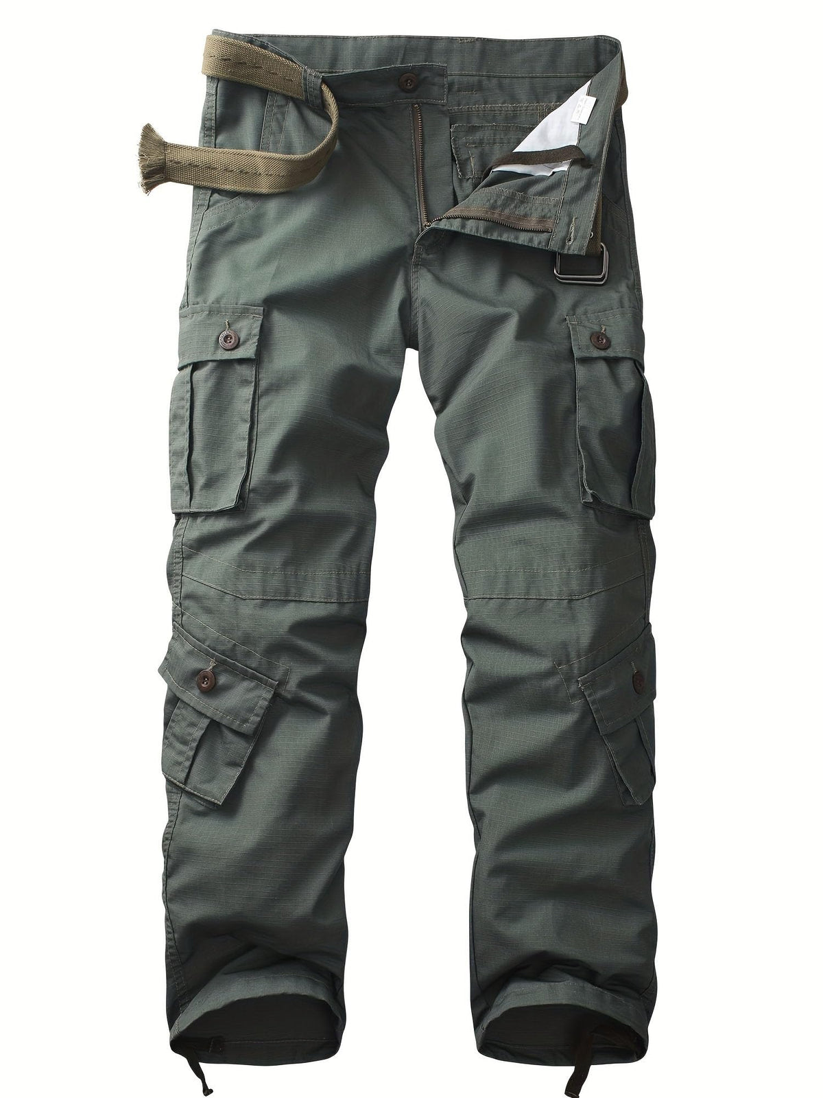 AK-TAC Men's Camo Cargo Pants front view shows rugged ripstop construction for hiking