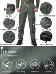 AK-TAC Men's Camo Cargo Pants side pocket view highlights ample storage for gear