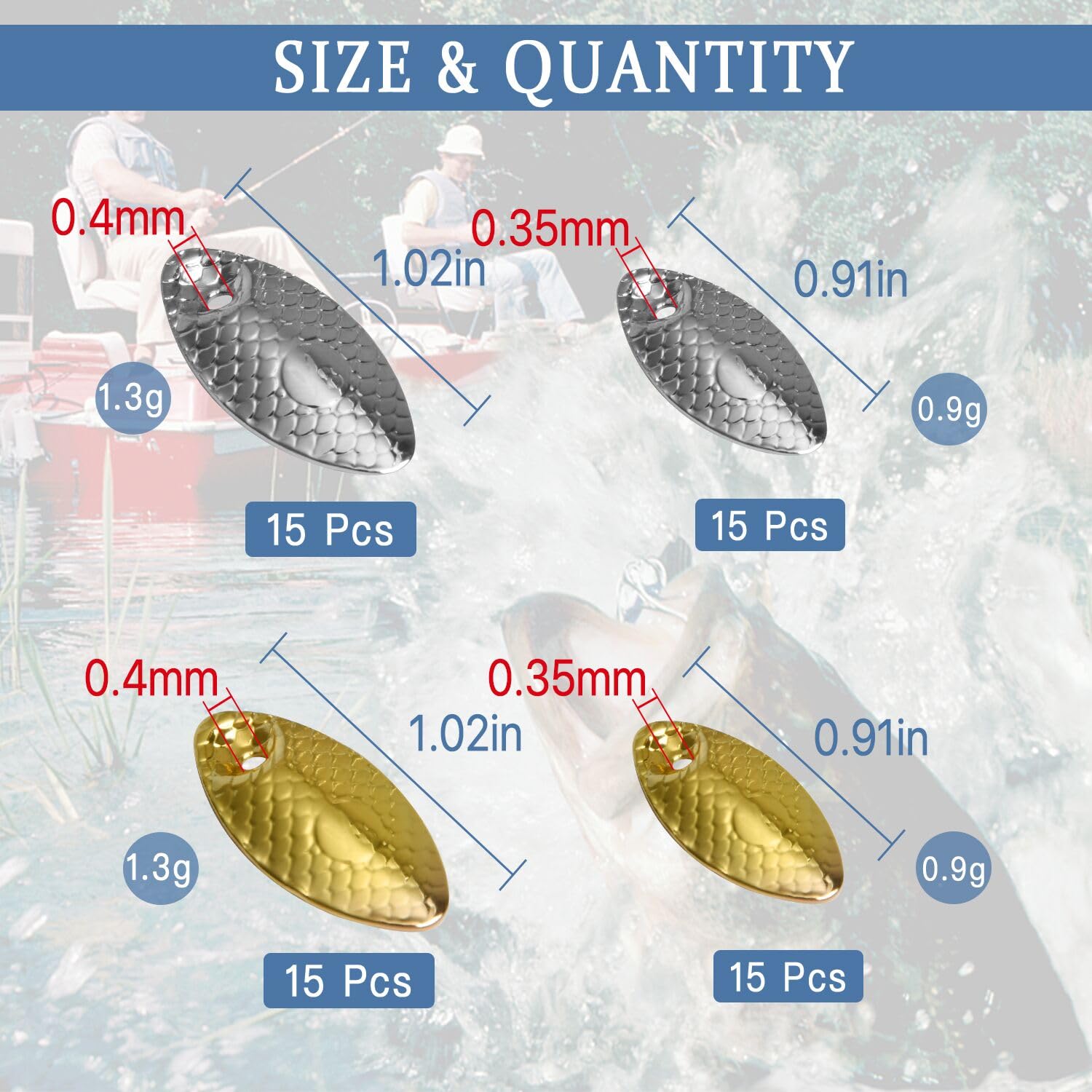 Small Silver spinner spoons (2.3 cm) from Akamino