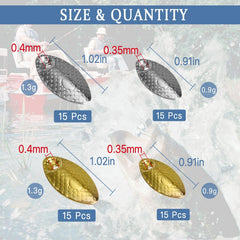 Small Silver spinner spoons (2.3 cm) from Akamino