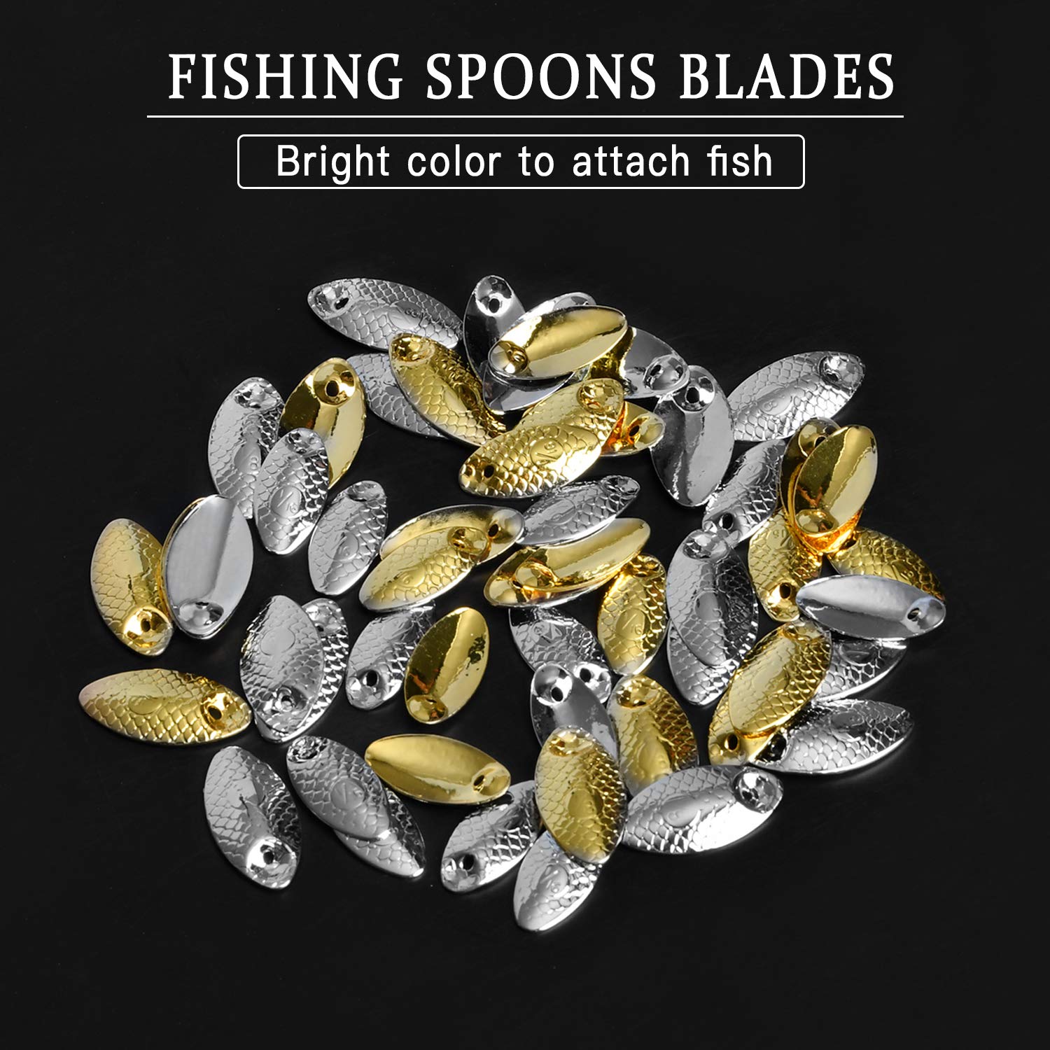Small Gold spinner spoons (2.3 cm) from Akamino
