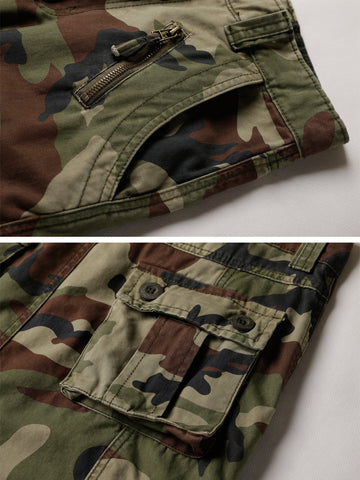 AKARMY cotton pants in battlefield print suitable for work and weekend wear.