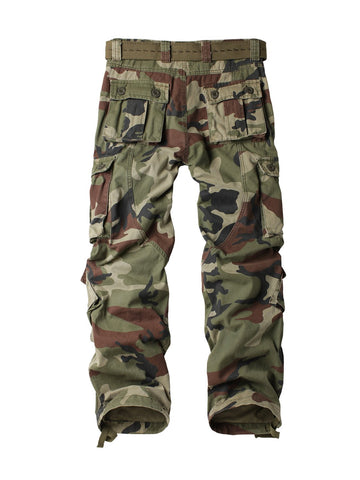 AKARMY camouflage cargo pants showcasing multiple practical pockets.