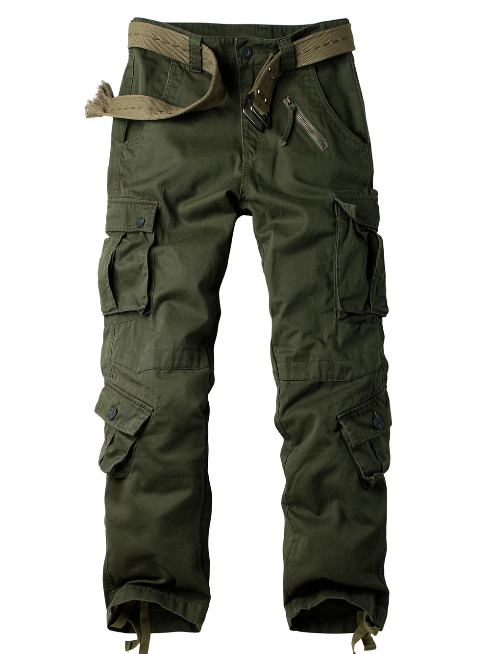 AKARMY men's fleece-lined hiking pants with 8 pockets offering warmth and versatile outdoor storage.