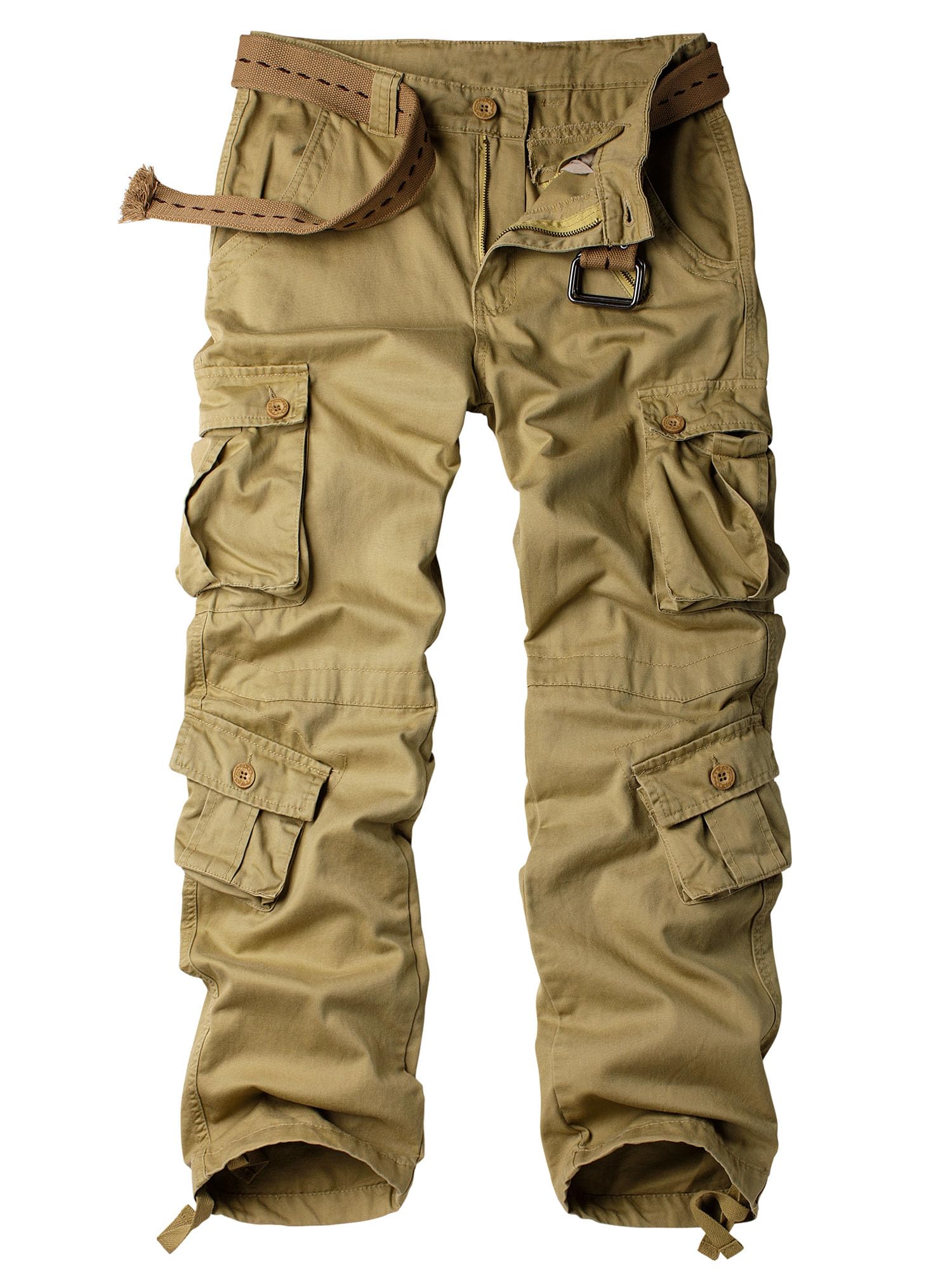 AKARMY men's fleece-lined hiking pants outer view for warmth and windproof outdoor performance