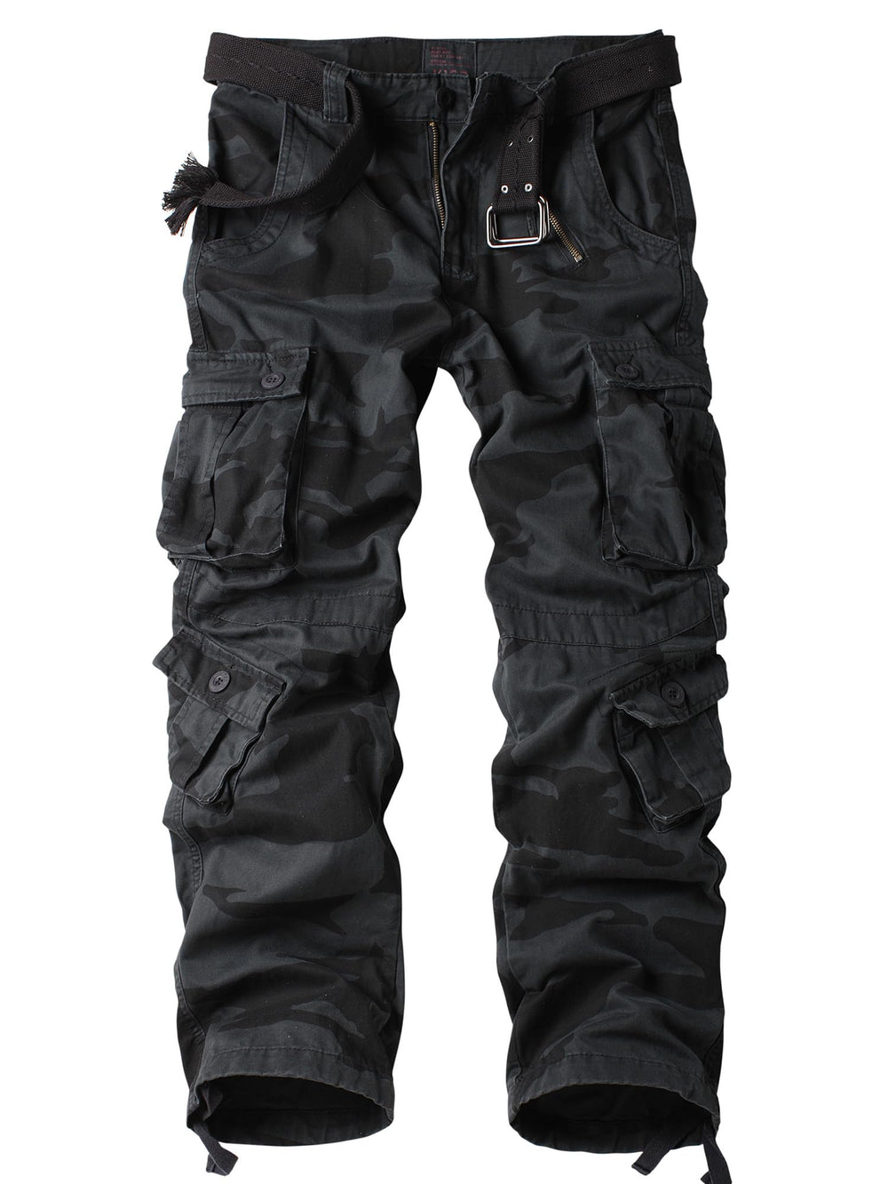 AKARMY men's fleece-lined hiking pants with windproof softshell for outdoor adventures.