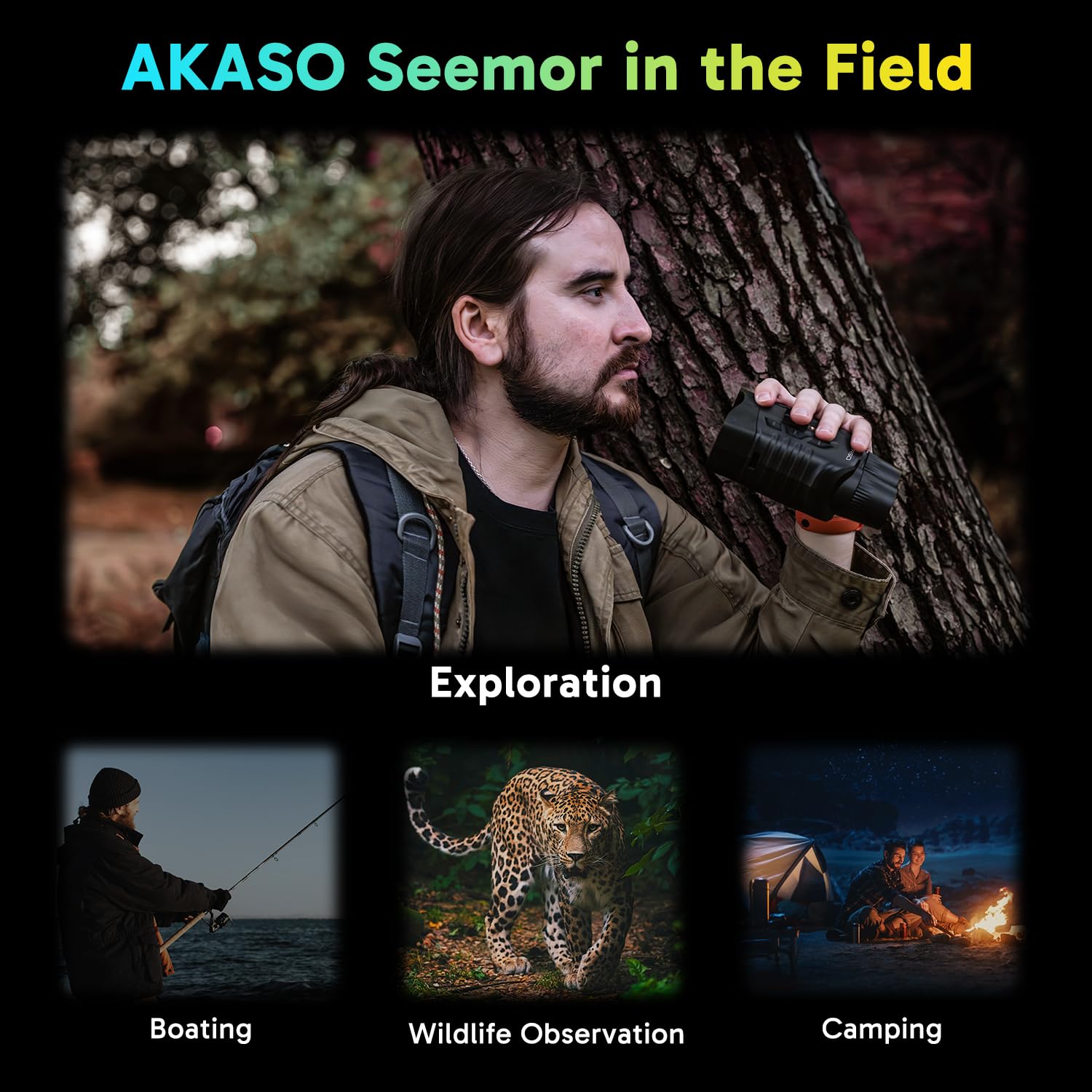 AKASO Seemor-200 close-up lens for precise long-range observation.