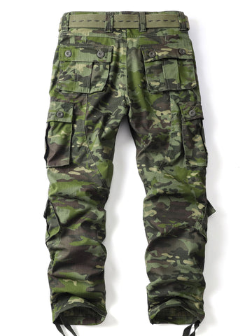 AKHIKING men's cargo pants eight-pocket design for quick-access storage.