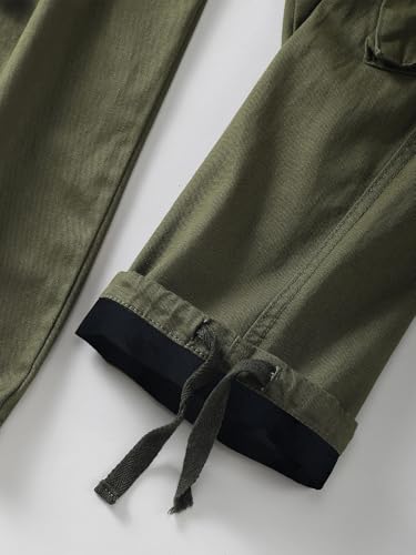 AKHIKING men's cargo pants back pocket detail with secure storage