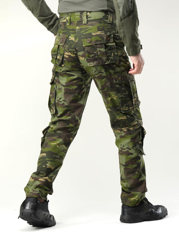 AKHIKING men's cargo pants pocket closeup highlights storage options.