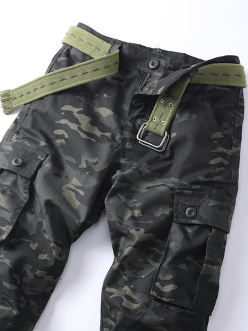 AKHIKING men's cargo pants pocket detail showing secure storage for tools and essentials.