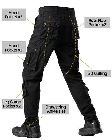 AKHIKING cargo pants 8-pocket layout demonstrates organized gear for outdoor activities.