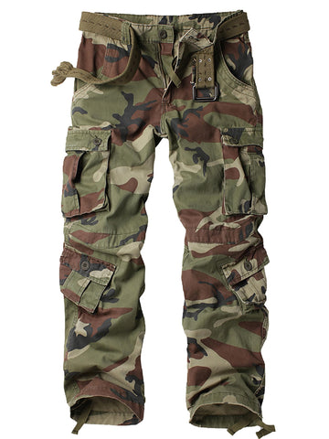 AKHIKING Men's fleece-lined hiking pants front view highlighting warmth for chilly mornings.