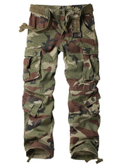 AKHIKING men's fleece-lined hiking pants front view for cozy warmth on cold trails.
