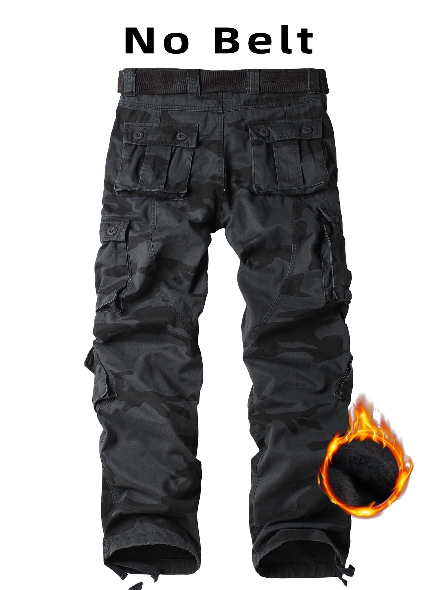 AKHIKING pants back view highlighting roomy cargo pockets.
