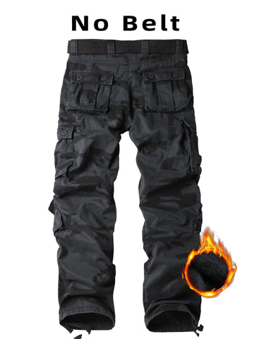 AKHIKING pants back view highlighting roomy cargo pockets.