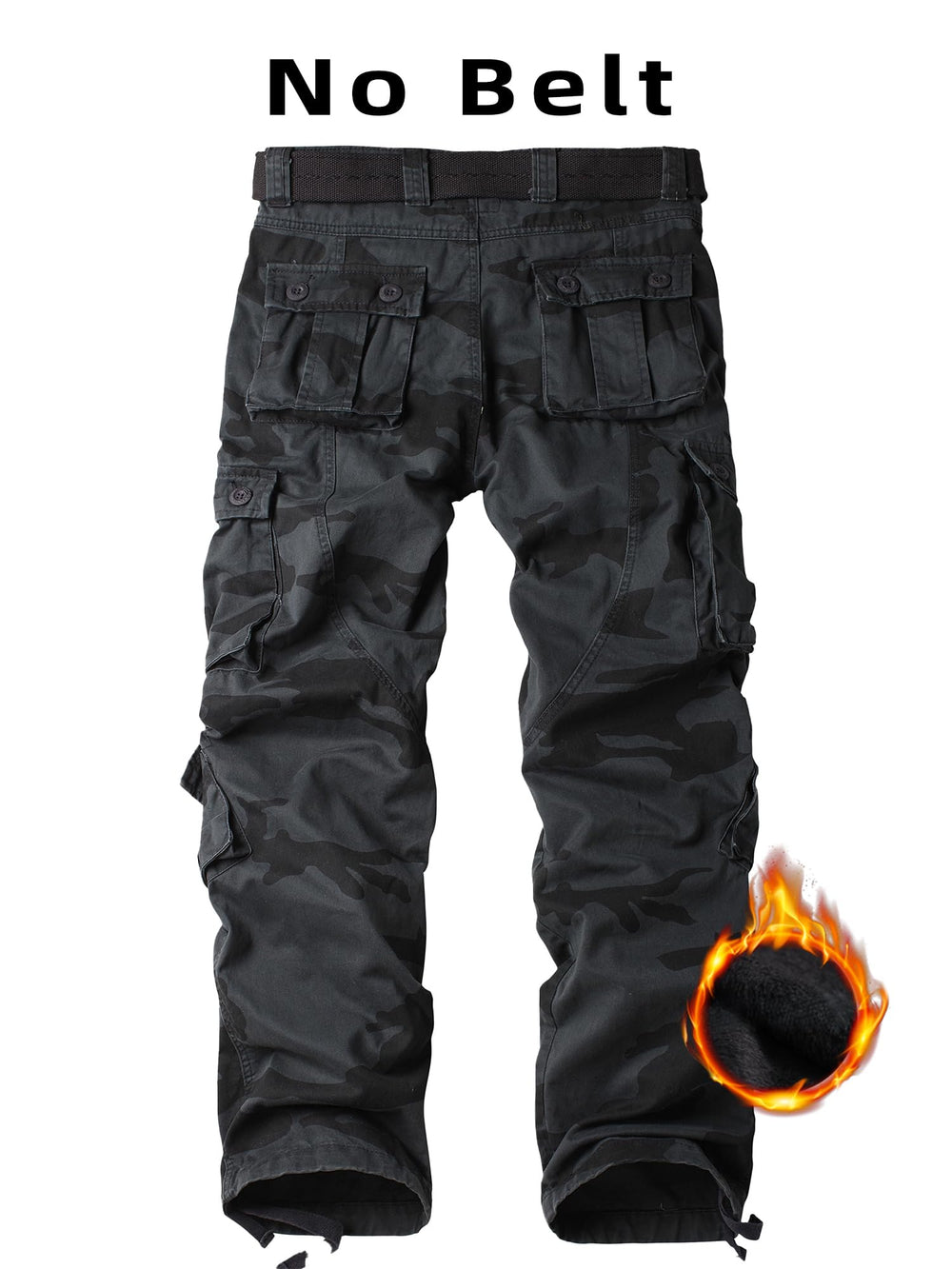 AKHIKING pants back view highlighting roomy cargo pockets.