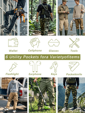 AKHIKING men's pants with wrinkle-resistant finish stay neat after wear.