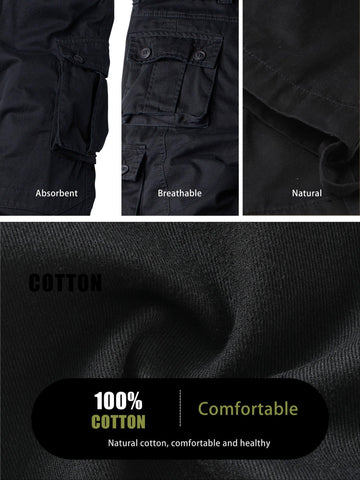 AKHIKING women's cargo pants back view highlighting relaxed fit for all-day comfort.