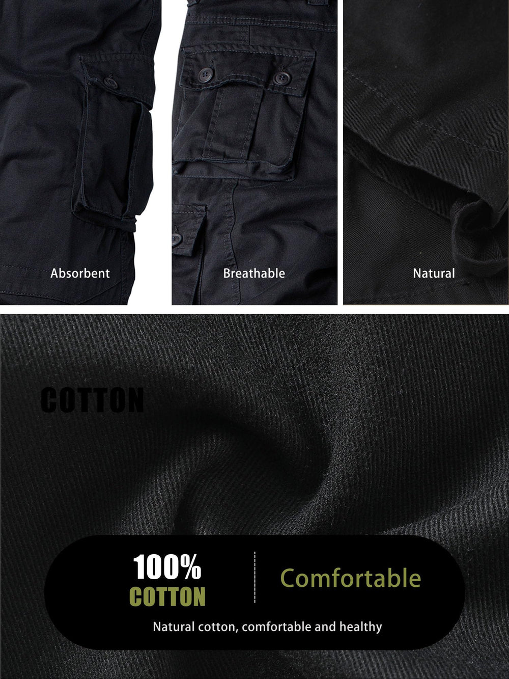 AKHIKING women's cargo pants back view highlighting relaxed fit for all-day comfort.