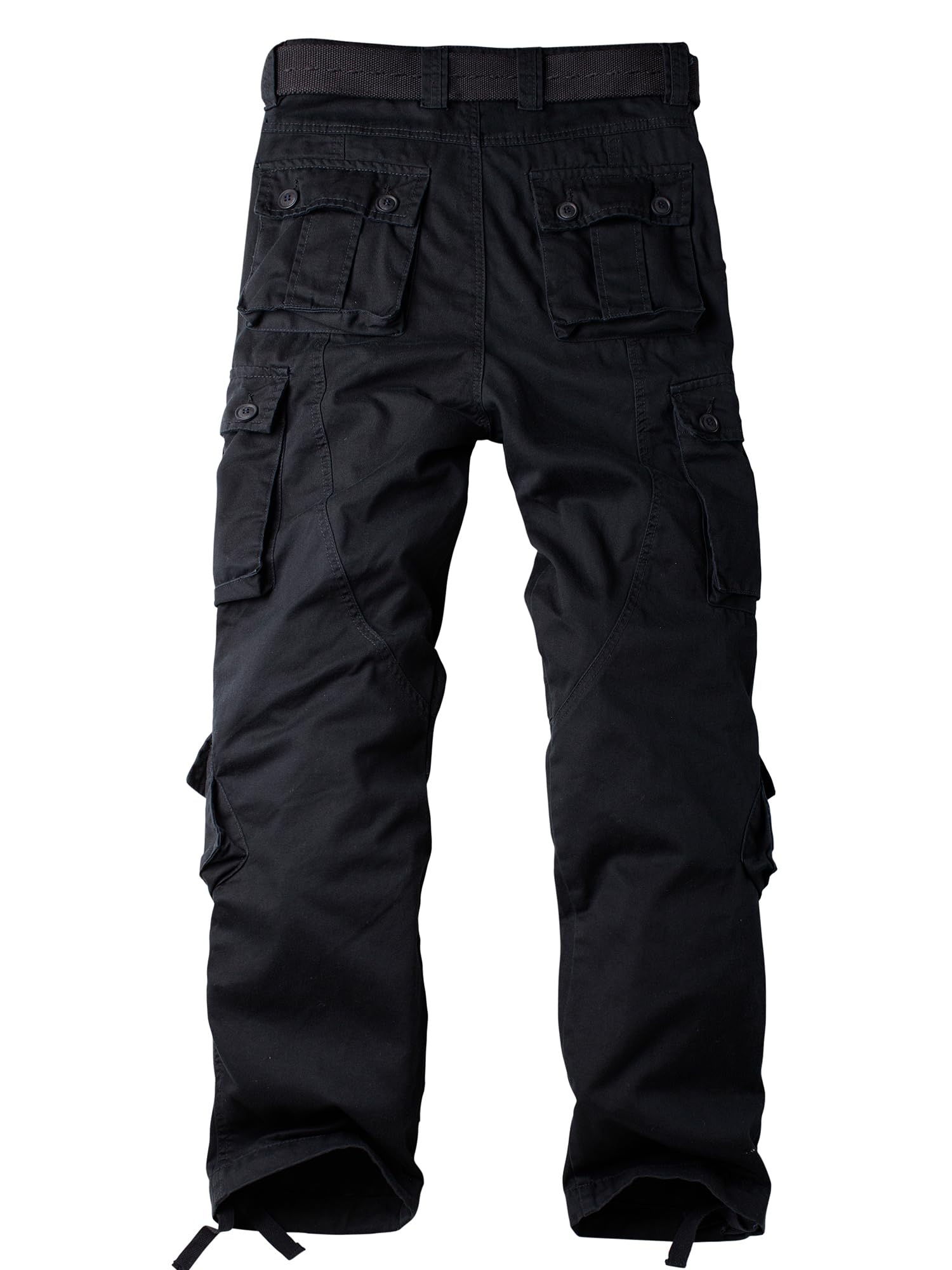 AKHIKING women's cargo pants camo back view highlights secure storage and full-range movement.