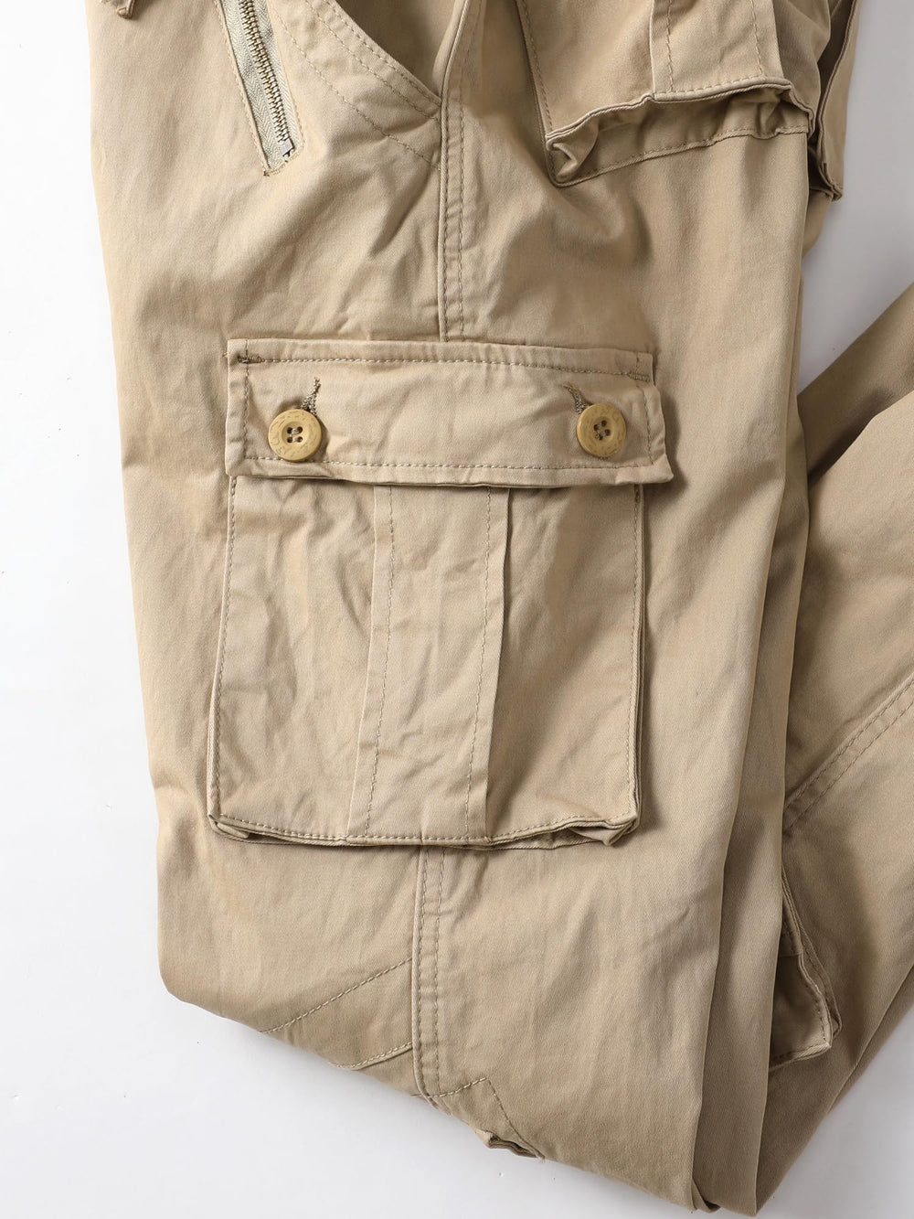 AKHIKING women's cargo pants camo fabric closeup highlights durable ripstop texture.