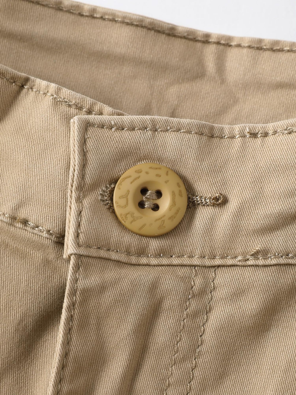 AKHIKING women's cargo pants camo zipper and button hardware for durability.