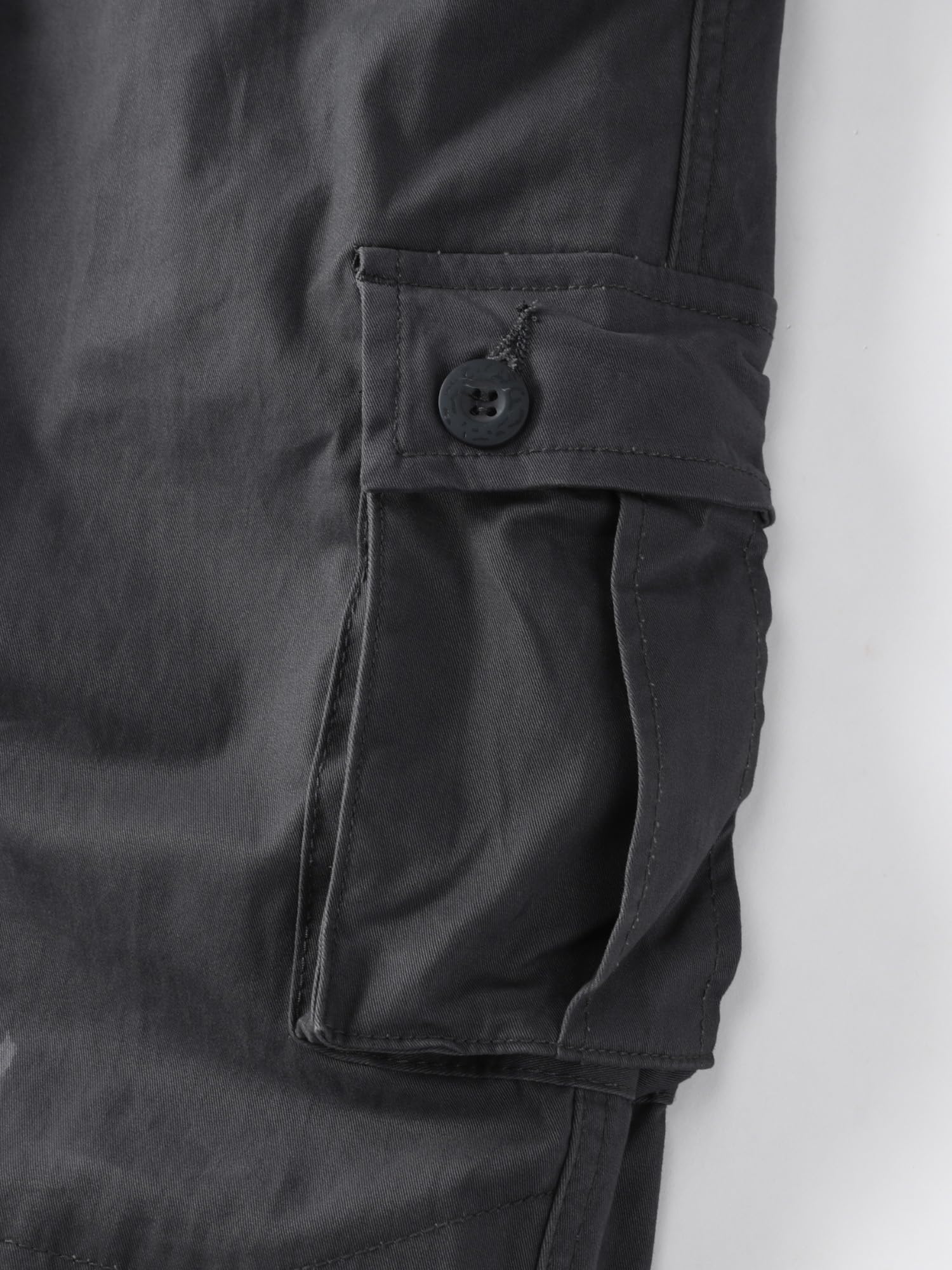 AKHIKING women's cargo pants d-gray adjustable hem for wind protection.