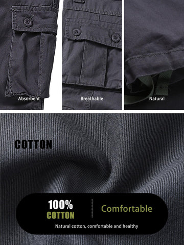 AKHIKING cargo pants gray adjustable hem drawstring helps fit over boots
