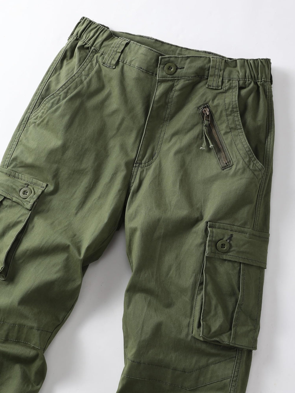 AKHIKING women's cargo pants ripstop-green fabric highlights durability