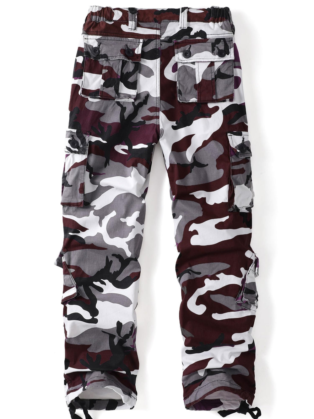 AKHIKING Women's cargo pants wine pocket detail emphasizes roomy pockets and rugged ripstop durability.