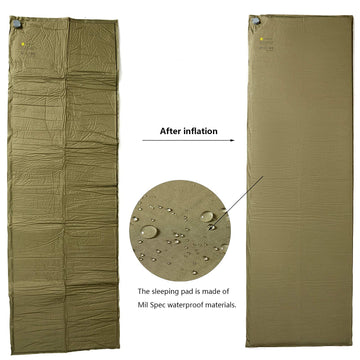 Akmax MT camp mat waterproof nylon construction withstands rough outdoor weather.