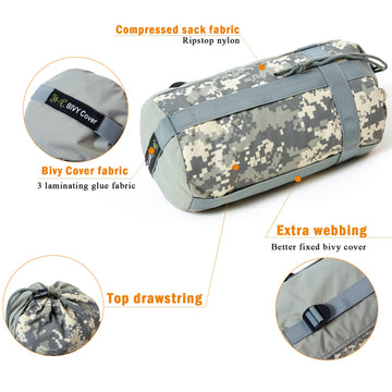 Akmax.cn Bivy Cover Sack compression-sack-and-straps keeps gear compact