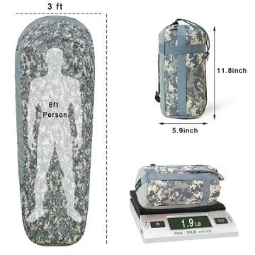 Akmax.cn Bivy Cover Sack outer-shell Woodland pattern hides gear in woods