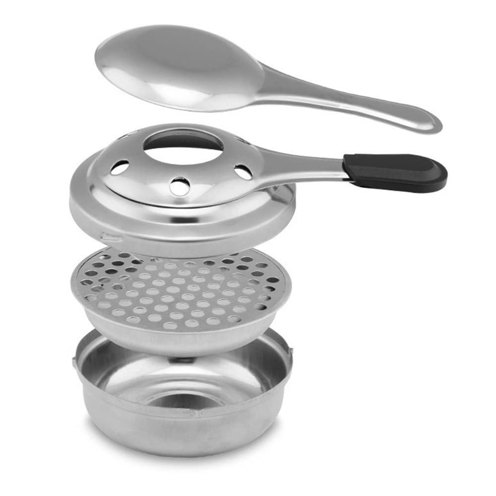 AKOAK stainless steel alcohol stove compact for camping.
