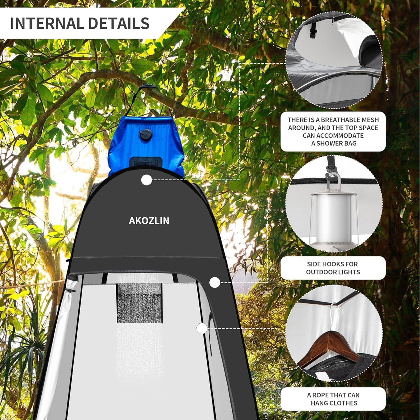 AKOZLIN ideal for beach, camping, fishing, or hiking trips.