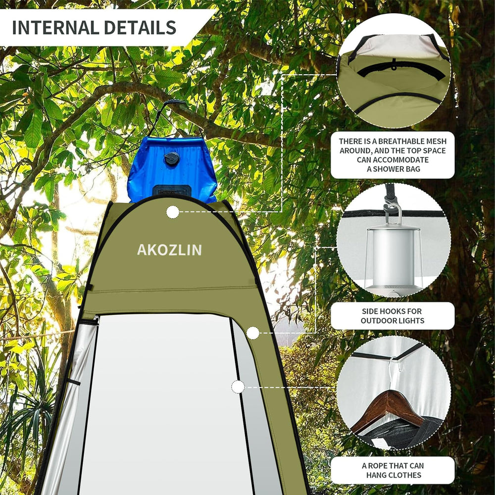 AKOZLIN tent ventilation windows provide breathable space at the beach.