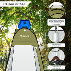 AKOZLIN tent ventilation windows provide breathable space at the beach.