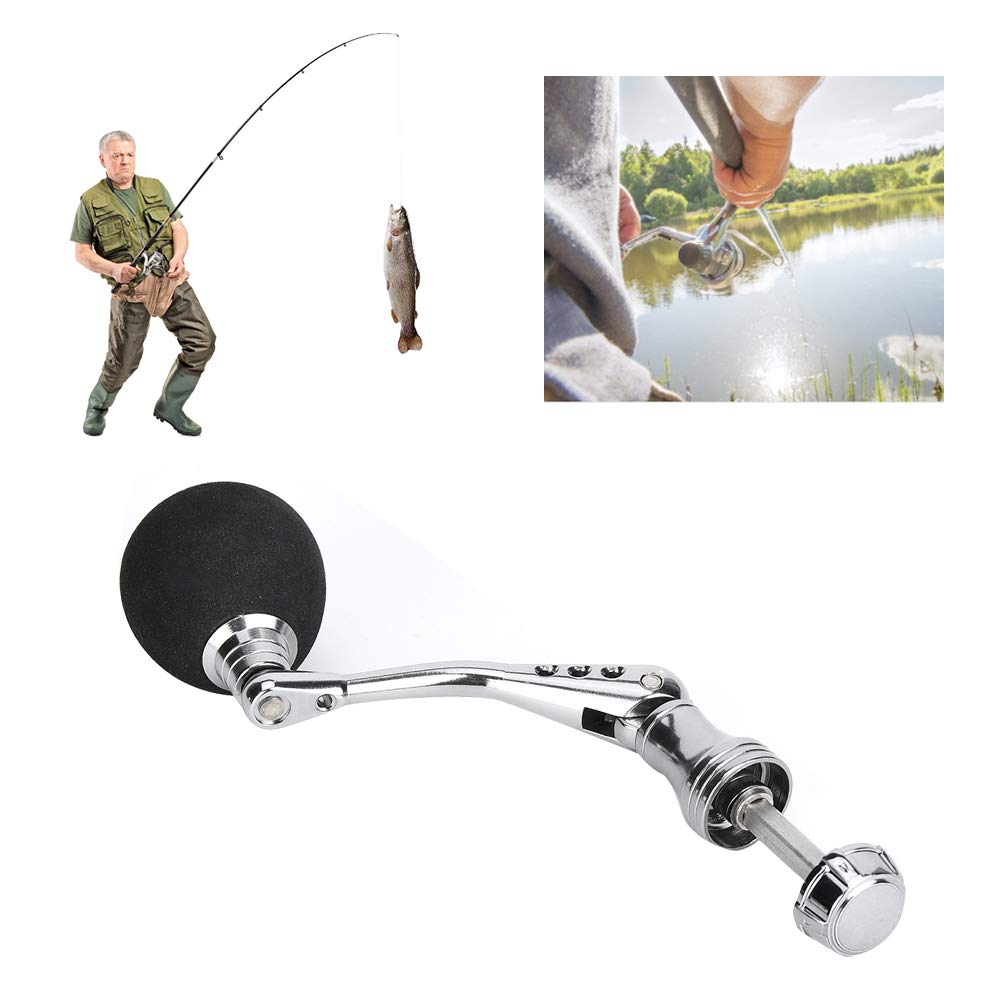 Akozon CNC metal reel handle highlighting 4-angle shaft design