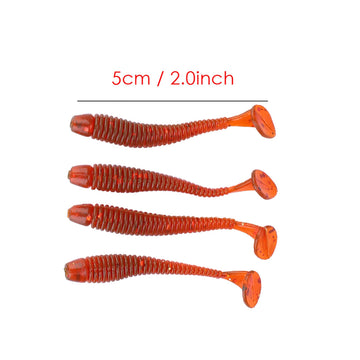Akozon compact 5cm lure, lightweight and easy to cast from shore or boat.