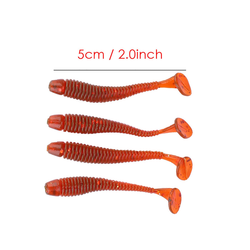 Akozon compact 5cm lure, lightweight and easy to cast from shore or boat.