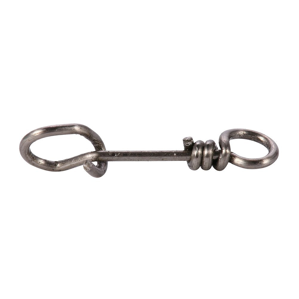 Akozon Fastach Clips Size 0, 50pcs, sturdy stainless steel links for secure tackle connections.